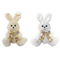 10" Chester Checker Rabbit With Checker Satin Ribbon, 2 Colors