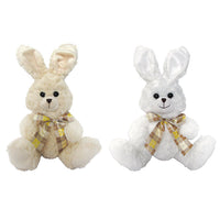 10" Chester Checker Rabbit With Checker Satin Ribbon, 2 Colors
