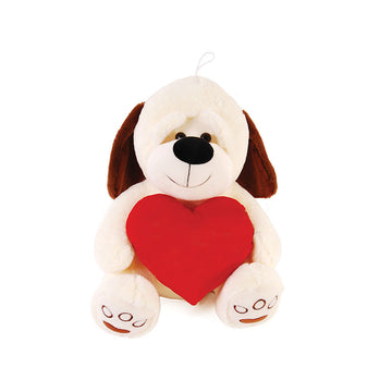 Valentine-15.75" Dog Holding A Heart