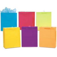 Extra Large Matte Bright Color Gift Bag, 6 Colors