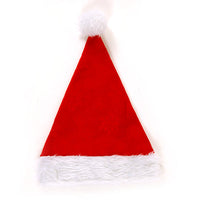 17" Red Embossed Velvet Christmas Hat 17" X 10.5"