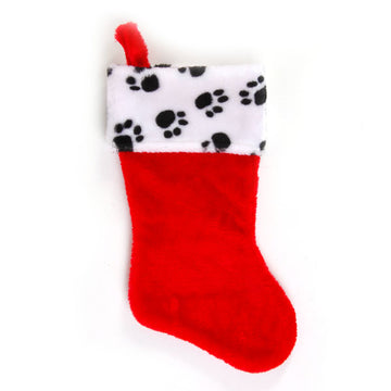 Christmas-16" Plush Paw Print Stocking, 1 Design