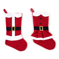 19.5" Christmas Santa Outfit Fleece Stocking, 2 Designs