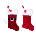 19" Christmas Velvet Stocking, 2 Designs