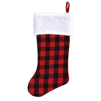 20" Christmas Buffalo Plaid Stocking