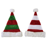 17" Christmas Stripes Hat, 2 Assortments