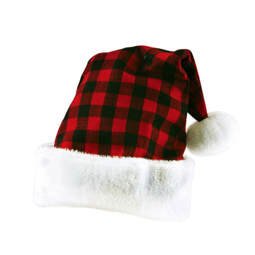 17" Christmas Buffalo Plaid & Red Christmas Hat, 2 Designs