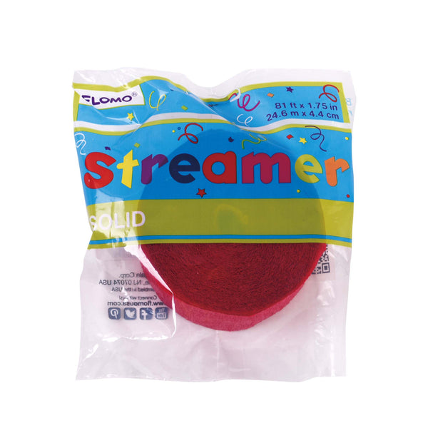 Red Crepe Streamer 81' X 1.75"