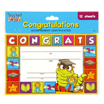 12Ct. Congrats Certificates 8.5" X 5.5", 2 Assortments