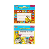 12Ct. Congrats Certificates 8.5" X 5.5", 2 Assortments