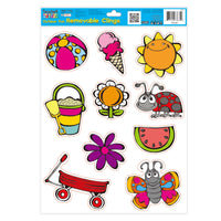 Outdoor Fun Removable Clings 12" X 16.5" Sheet, 2 Assortments