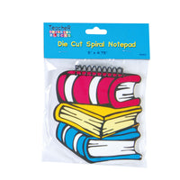 1Pack, 100 Sheet School Days Spiral Die Cut Note Pads 5" X 4.75", 4 Styles