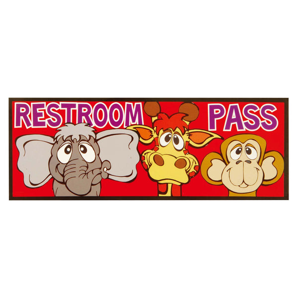 2Ct. Restroom/Hall Passes 3.25" X 9", 2 Assortments