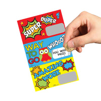 6Ct Reward Scratch Off Cards 2.5" X 4.75", 2 Assortments