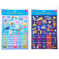 180 Ct. Word Reward Stickers, 11"X 8.5", 2 Assortments
