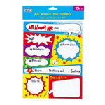 15Ct 8.5" X 11", All About Me - Sheets, 3 Assortments