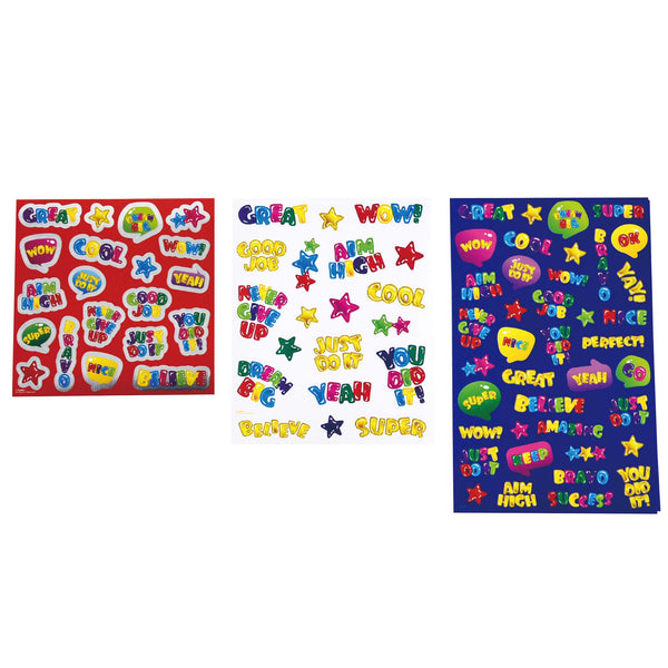 120Ct Educational Stickers, 2 Assortments