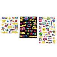 120Ct Educational Stickers, 2 Assortments