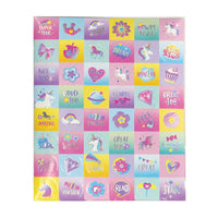 240Ct Educational Reward Hot Stamping Stickers 8" X6.25", 2 Assortments