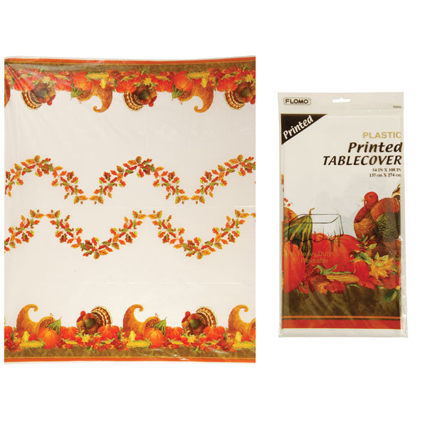 54"X108" Printed Harvest Design Table Cover 1 Design