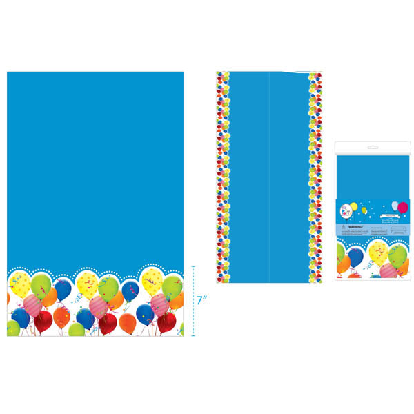 54"X108" Printed Birthday Design Table Cover, 1 Design