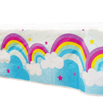 Rainbow And Clouds Printed Rectangular Table Cover, 54" X 108"