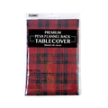 52" X 70" Oblong Christmas Pattern Design Premium Flannel Back Tablecover In Pdq, 2 Designs