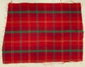 Christmas Red & Green Plaid With Metallic Gold Fabric Tablecloth 60" X 84"