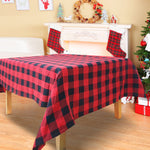 Buffalo Plaid Fabric Tablecloth 60" X 84"