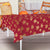 Harvest Burgundy With Gold Hot Stamping Leaves Fabric Tablecloth 60" X 84"