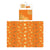 Harvest Orange With Gold Hot Stamping Pumpkins Fabric Tablecloth 60" X 84"