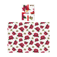 Christmas Poinsettia Fabric Tablecloth 60" X 102"