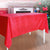 Red With Gold Metallic Speckles Fabric Tablecloth 60" X 84"