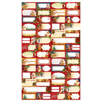 168Ct Christmas Realistic Santa Self-Stick Gift Tags, 2 Assortments
