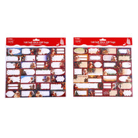 168Ct Christmas Realistic Santa Self-Stick Gift Tags, 2 Assortments