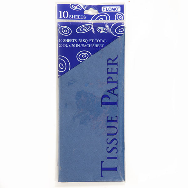 Royal Blue/Dark Blue Gift Tissue Paper, 10 Sheets