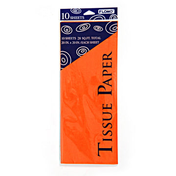 Orange Gift Tissue Paper, 10 Sheets
