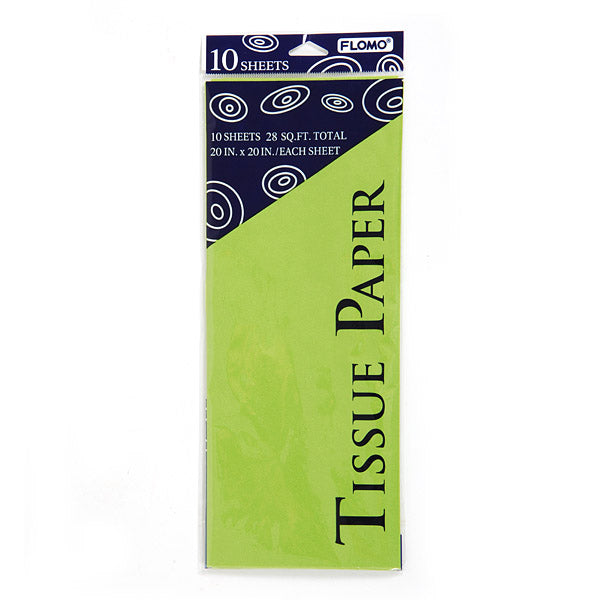 Lime Green Tissue,10 Sheets