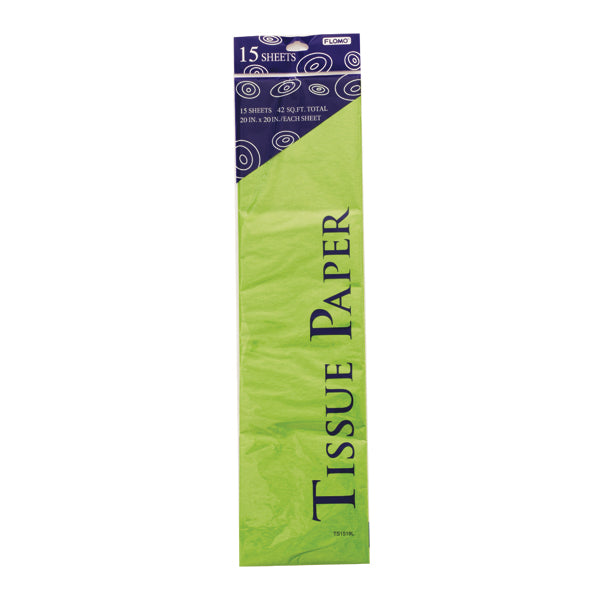 Lime Green Tissue, 15 Sheets