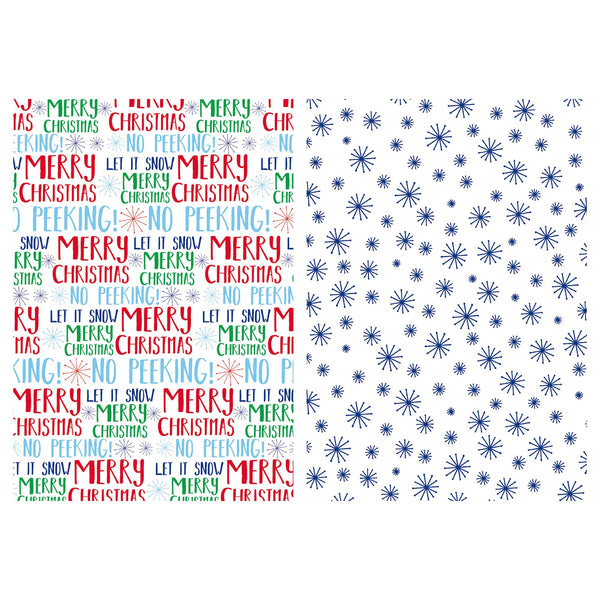 50 Sht Christmas Whimsy Printed-Metallic Tissue, 2 Designs/Assortments