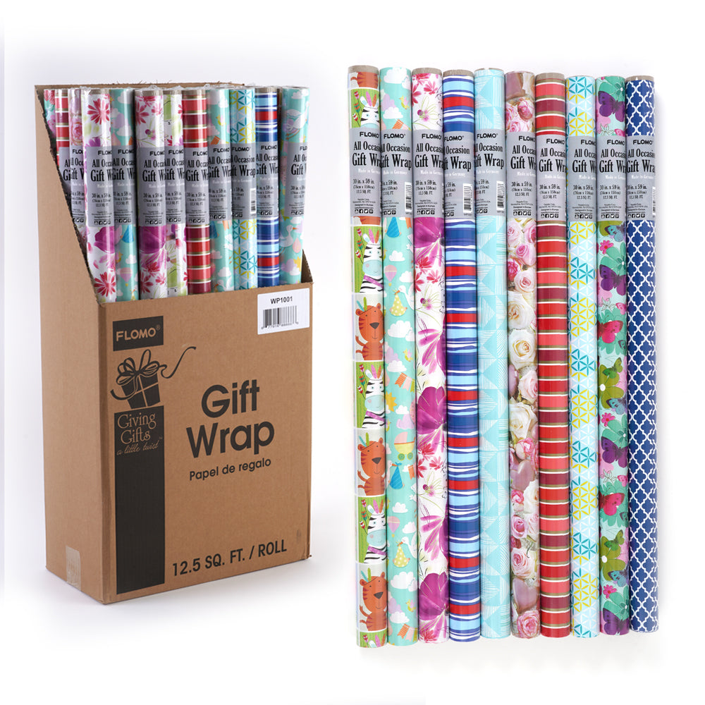 Bulk gift wrapping shop supplies