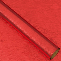 25 Sqft Christmas Uni Color Embossed Metallic Gift Wrap, 30"X120", 2" Core, 3 Colors