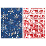 25 Sqft Christmas Winter Printed Holographic Gift Wrap, 30"X120", 2" Core, 6 Designs