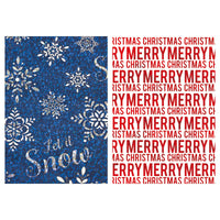 25 Sqft Christmas Winter Printed Holographic Gift Wrap, 30"X120", 2" Core, 6 Designs