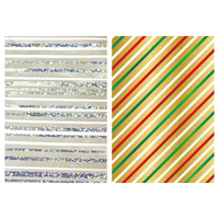 25 Sqft Christmas Winter Printed Holographic Gift Wrap, 30"X120", 2" Core, 6 Designs