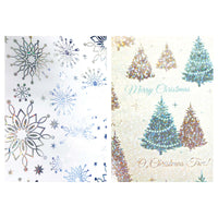 25 Sqft Christmas Winter Printed Holographic Gift Wrap, 30"X120", 2" Core, 6 Designs