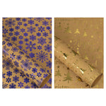 25 Sqft Christmas Kraft Hot Stamp Gift Wrap, 30"X120", 2" Core, 6 Designs