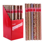 25 Sqft Christmas Kraft Hot Stamp Gift Wrap, 30"X120", 2" Core, 6 Designs