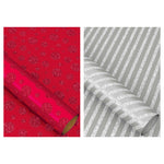 25 Sqft Christmas Glitter Print Gift Wrap, 30"X120", 2" Core, 6 Designs