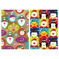 3Pk Whimsy Cmas Holo/Metallic/Printed Roll Wraps, 30"X120", 2" Dia, 75 Sqft/Total, 2 Assts